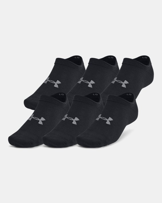 Unisex UA Essential 6-Pack No-Show Socks in Black image number 0